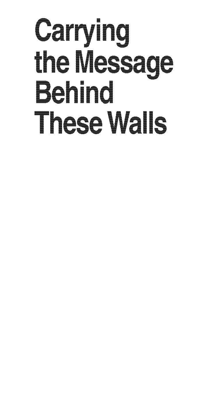 Front page of the AA flyer: Carrying the Message Beind These Walls